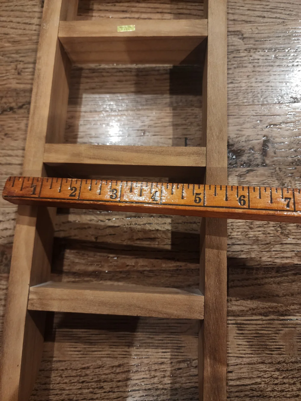 Wooden Trinket Wall Ladder - Natural Brown